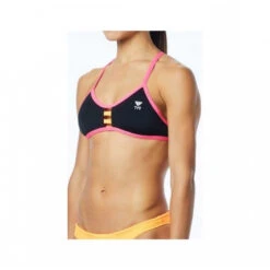 TYR Haut De Bikini Solids Pacific Tieback Noir Rose