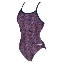 Arena Maillot De Bain Femme Kikko Challenge Back Navy Multi Red