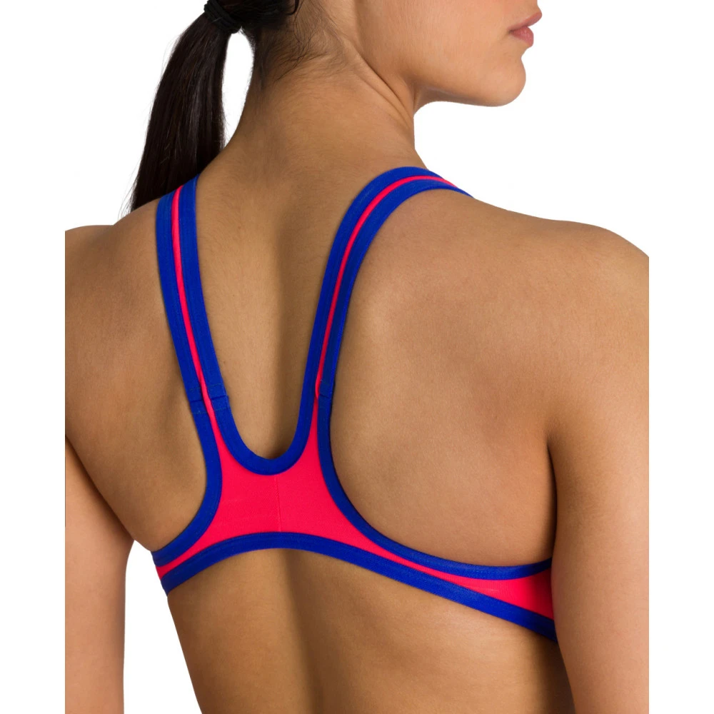 Arena Maillot De Bain Femme One Biglogo Fluo Red Neon Blue – Image 4