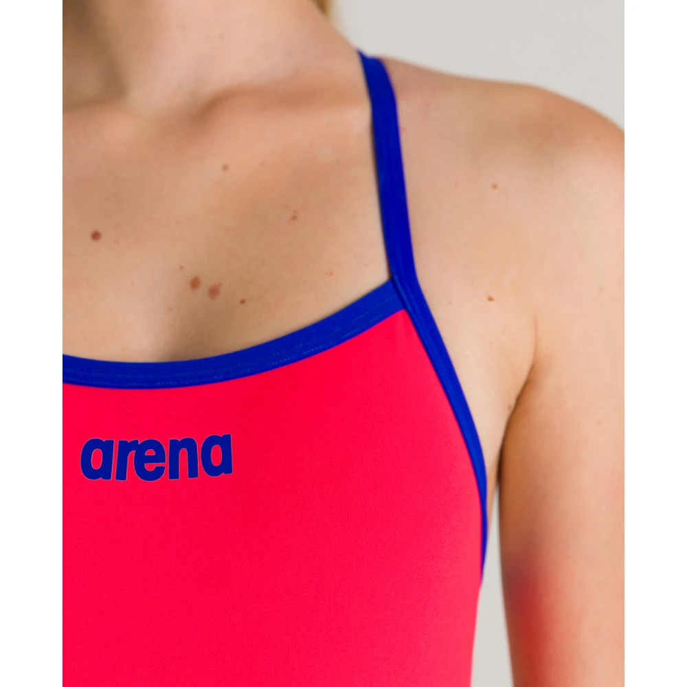Arena Maillot De Bain Femme - Solid Light Tech - Fluo Red Neon Blue – Image 3