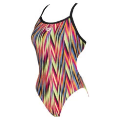 Arena Maillot De Bain Femme Speed Stripes Black Multi Orange