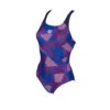 Arena Maillot De Bain Femme Striped Geo Swim Pro Navy Red Multi