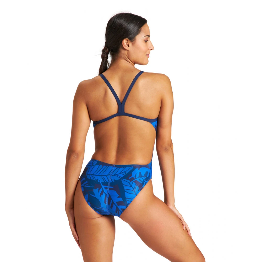 Arena Maillot De Bain Femme - Tropicals Challenge Back One Piece Navy Multi – Image 2